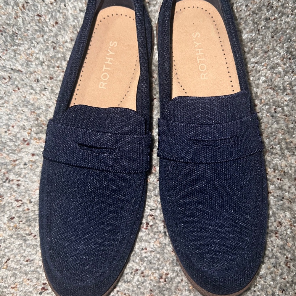 Rothy's Women’s Dark Blue Slip-On Loafers